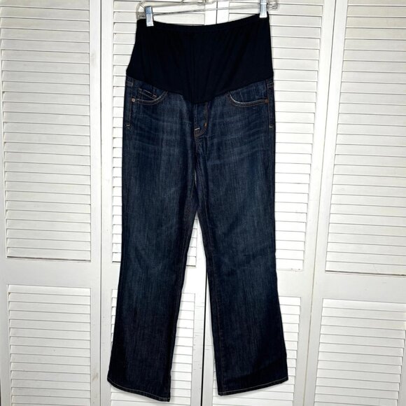 Citizens of Humanity Faye Maternity Bootcut Jeans Belly Panel 28 Hemmed 27 1/4" - Picture 8 of 9